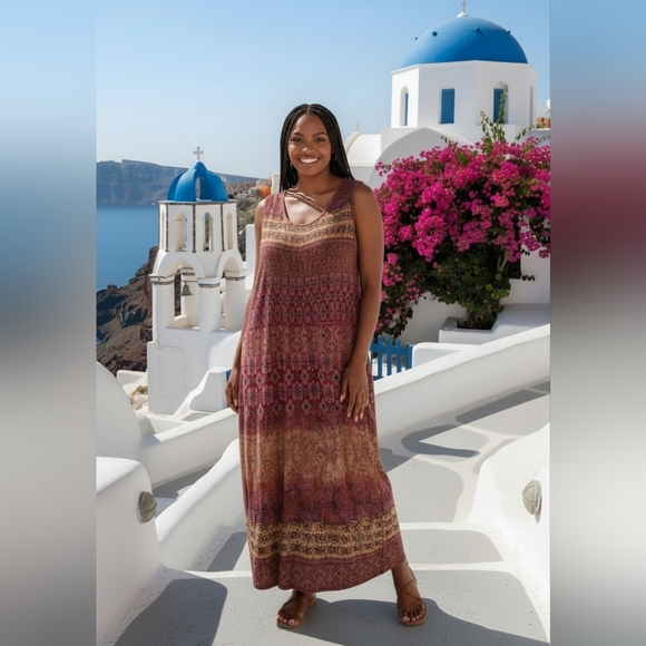 ✨️Sleeveless Maxi Dress - Multicolor - Picture 1 of 4